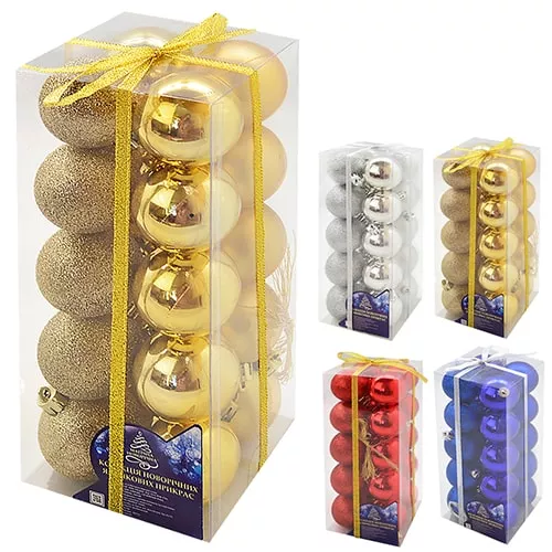 Ялинкові кульки 4см 20шт/наб Stenson GN339-4