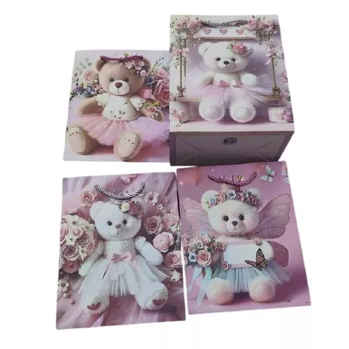 Пакет подарунковий паперовий L "Teddy" 30*41.5*12см Stenson R98406-L