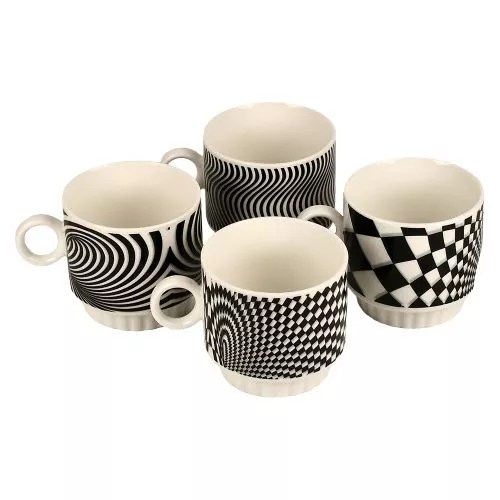 Чашки на підставці "Geometry" 5пр/наб 250мл Stenson R32759 фото 2