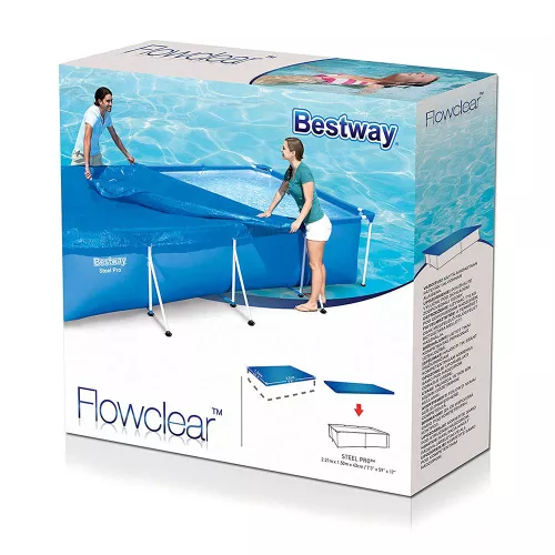 Тент (накриття) Bestway 58103 (155*227 см, для прямокутних каркасних басейнів ▭ 150*221 см) фото 4