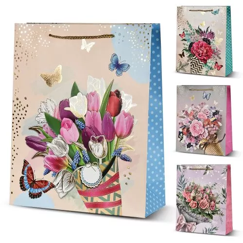 Пакет подарунковий паперовий S "Flower dance" 18*23*8см Stenson R95501-S