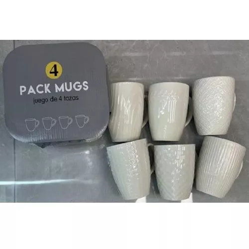 Чашки "White" 4шт/наб 360мл Stenson R96388