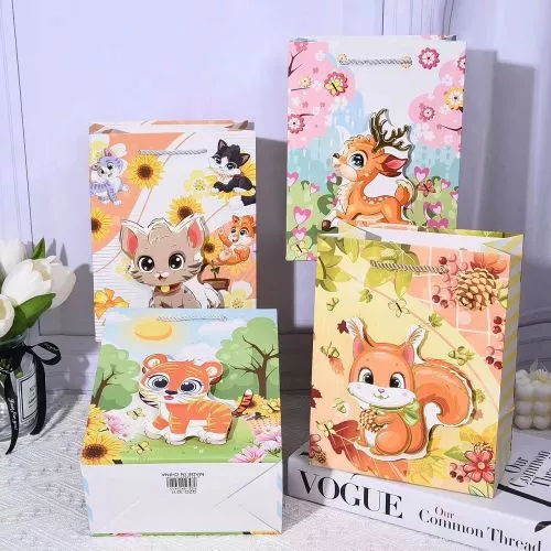 Пакет подарунковий паперовий S "Animals 3D" 18*23*10см Stenson R97044-S