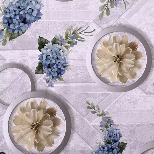 Скатертина-клейонка ПВХ 3-хшар. глянсова на ткан. основі Glossy 1.37*20м Stenson MA-5423 фото 2