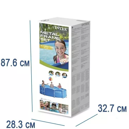 Каркасний басейн Intex 28202 (76*305 см. об'єм: 4485 л. картриджний фільтр-насос 1250 л/год, серія: Metal Frame) фото 7