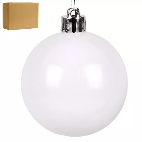 Ялинкові кульки 6см "Глянець" 100шт/уп Stenson 9191W-6