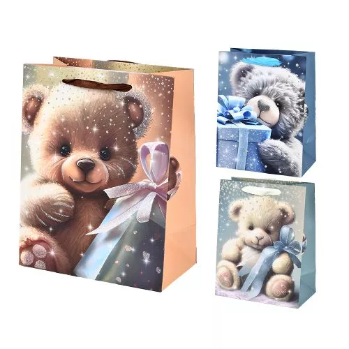 Пакет подарунковий паперовий S "Teddy" 18*23*10см Stenson R33076-S