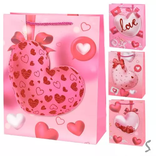 Пакет подарунковий паперовий S "Love You 3D" 18*23*10см Stenson R99697-S