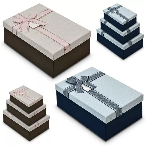 Коробка подарункова "Best wishes" 3шт/наб 23*16*10/21*14*8/19*12*7см Stenson R33275B