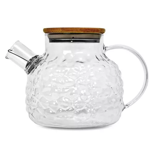 Заварник- графін  "Bubbles" 1.0л з пружиною-ситом та бамбуковою кришкою Stenson R92930