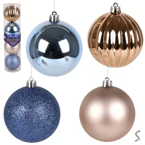 Ялинкові кульки 8см 4шт/наб Stenson 9758