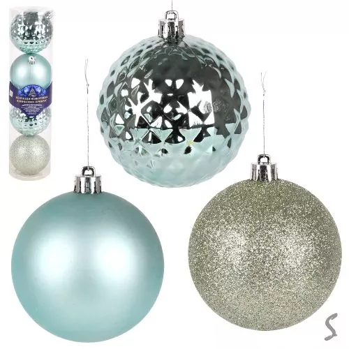 Ялинкові кульки 8см 4шт/наб Stenson 9763