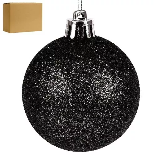 Ялинкові кульки 6см "Блискітки" 100шт/уп Stenson 9191DGY-6G