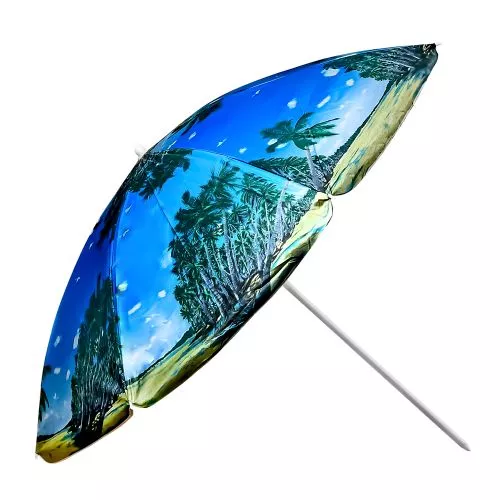 Парасолька (зонт) пляжна Stenson MH-0035-MIX «Designs» (Ø1,56 м, ↑117*180 см, 8 спиць, 4 кольори, з нахилом, чохол в комплекті) фото 4