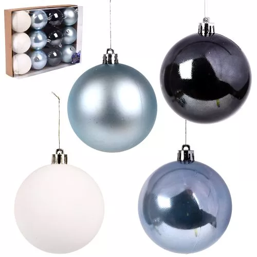 Ялинкові кульки 8см 12шт/уп Stenson 9789