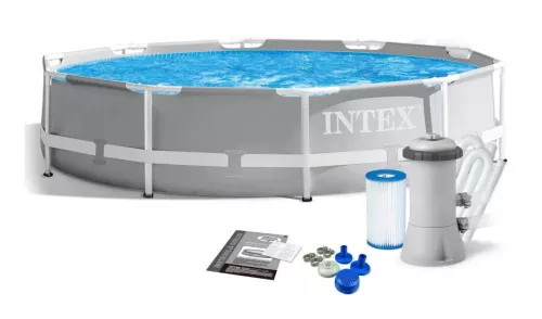 Каркасний басейн Intex 26702 (76*305см., об'єм: 4485 л., картриджний фільтр-насос 1250 л/год, серія: Prism Frame) фото 2